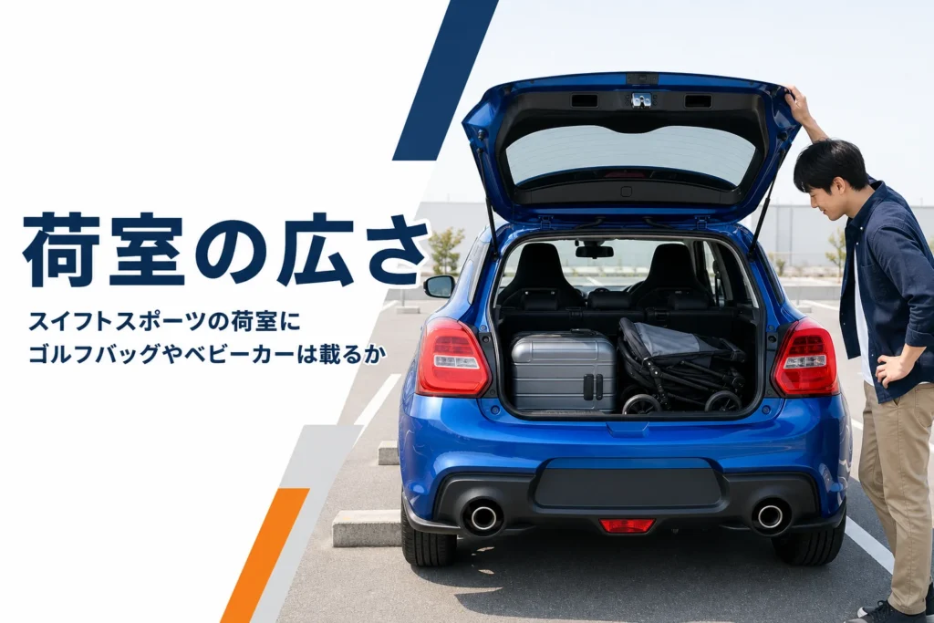 リヤゲートを開けて荷物を積んだスポーツハッチバックのアイキャッチ