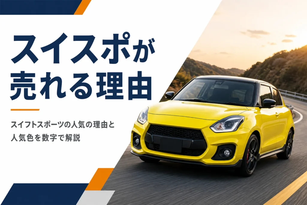 ワインディングロードを走る黄色いコンパクトハッチバック
