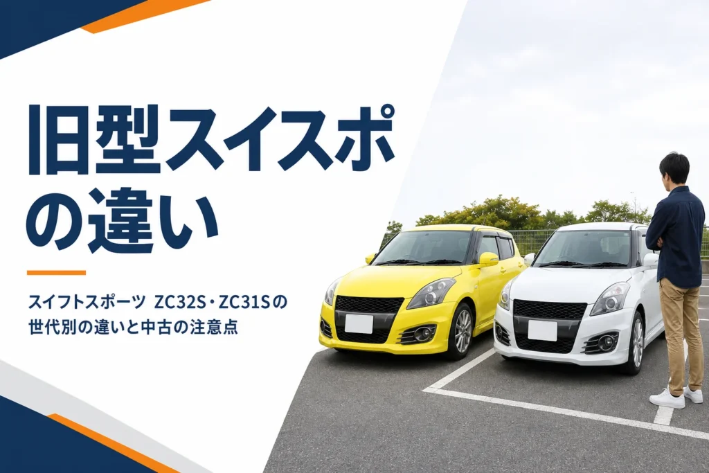 旧型スイフトスポーツZC32S・ZC31Sの違いを解説する記事のアイキャッチ